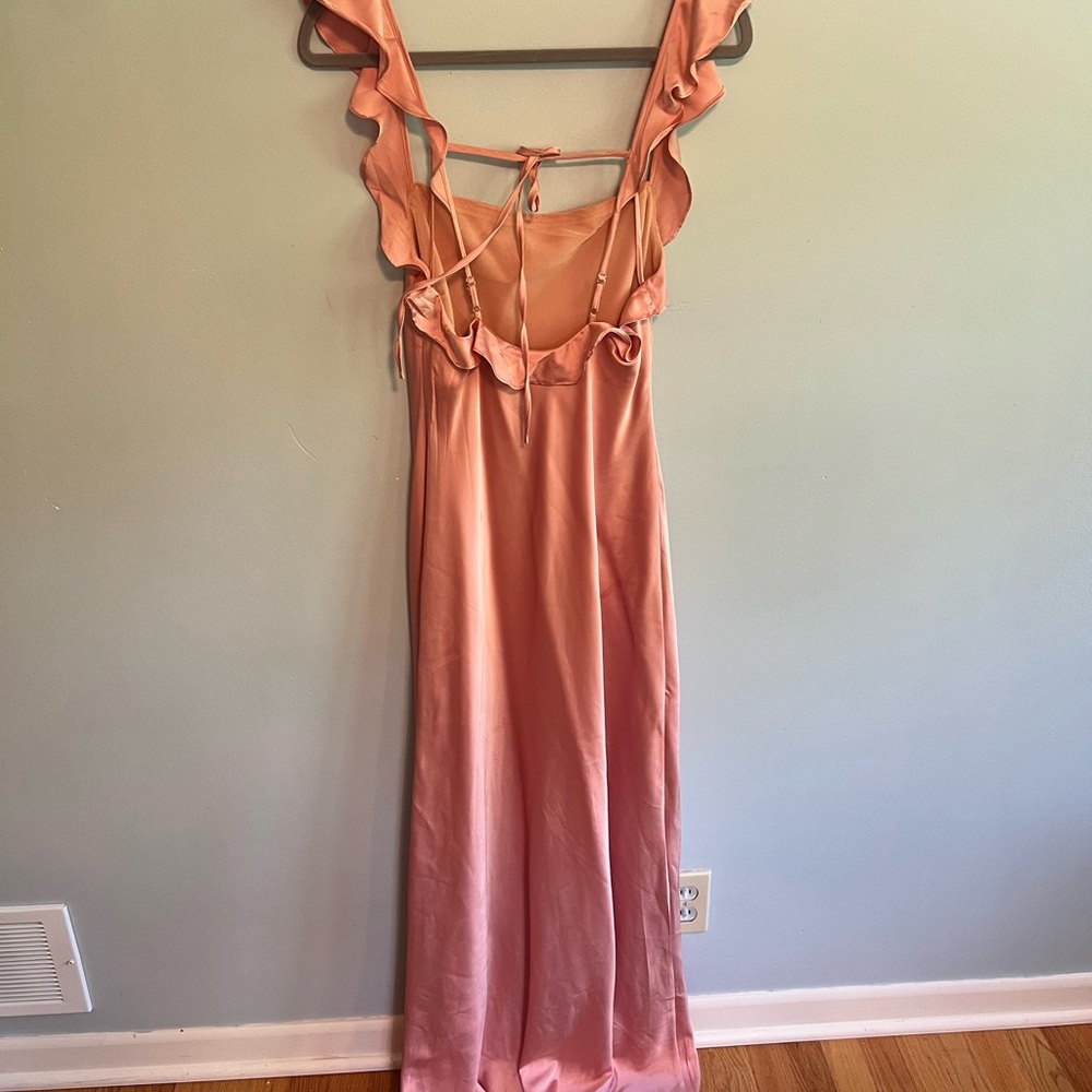 Elegant Pink Ruffle Dress